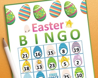 Easter Bingo, Bingo cards, Easter games, Printable bingo, Easter printables, Family games, Easter print, Printable games, Bingo game