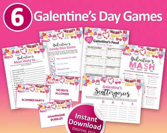 Giochi per il Galentine's Day, festa del Galentine's Day, decorazioni per il Galentine's Day, giochi di San Valentino, gioco del Galentine's Day, stampabili per il Galentine's Day
