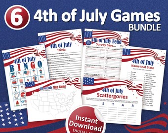 4th of July printable, 4th of July games, Family games, Fourth of July, Adult games, Printable games, games for adults, instant download