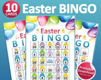 Easter Bingo cards, Easter games, Easter printables, Family games, Easter print, Printable games, Bingo game