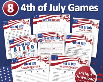 4th of July games, 4th of July printable, Family games, Fourth of July, Adult games, Printable games, games for adults