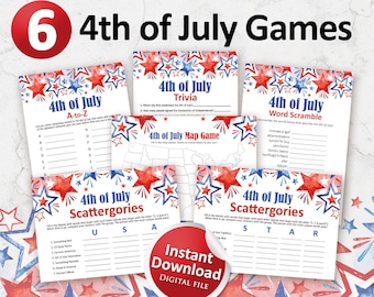 4th Of July Games Etsy