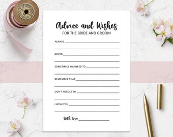 Advice for the bride and groom advice for couple wishes for the soon to be Mr. and Mrs. marriage advice wedding advice cards wedding wishes