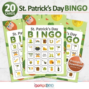 St patricks day game, St patricks day Bingo cards, Saint patricks day, Bingo game, Family games, Printable games, Adult party games