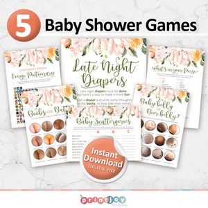 Baby Shower Games Printable, Baby Shower Bundle, Baby Shower Decorations, Instant Download