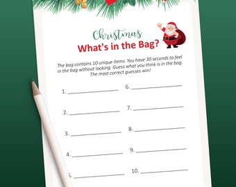 Christmas Whats in the Bag game, Adult Christmas games, Christmas party games for adults, Christmas gift games, Fun Christmas games