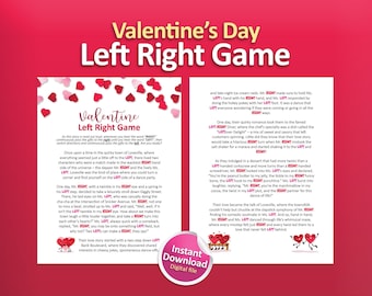 Valentine games, Left right game, Pass the gift game, Galentines day games, Gift exchange game, Adult left and right game, Left right story