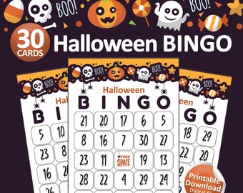 Halloween Bingo, Bingo cards, Spooky Bingo, Halloween games, Halloween party game, Halloween activities, Printable bingo, Printable games