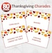 Thanksgiving Charades game, Thanksgiving games, Thanksgiving printable, Friendsgiving game 