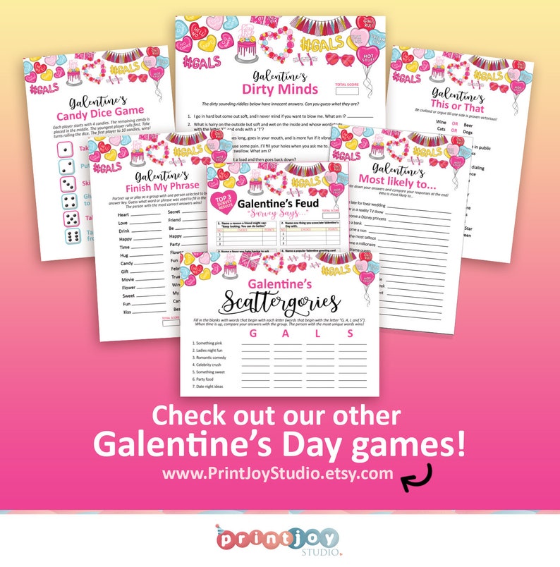 Pass the prize, Galentines games download, Pass the gift game, Galentines game, Pass the parcel, Pass the present game, Galentines Day image 7
