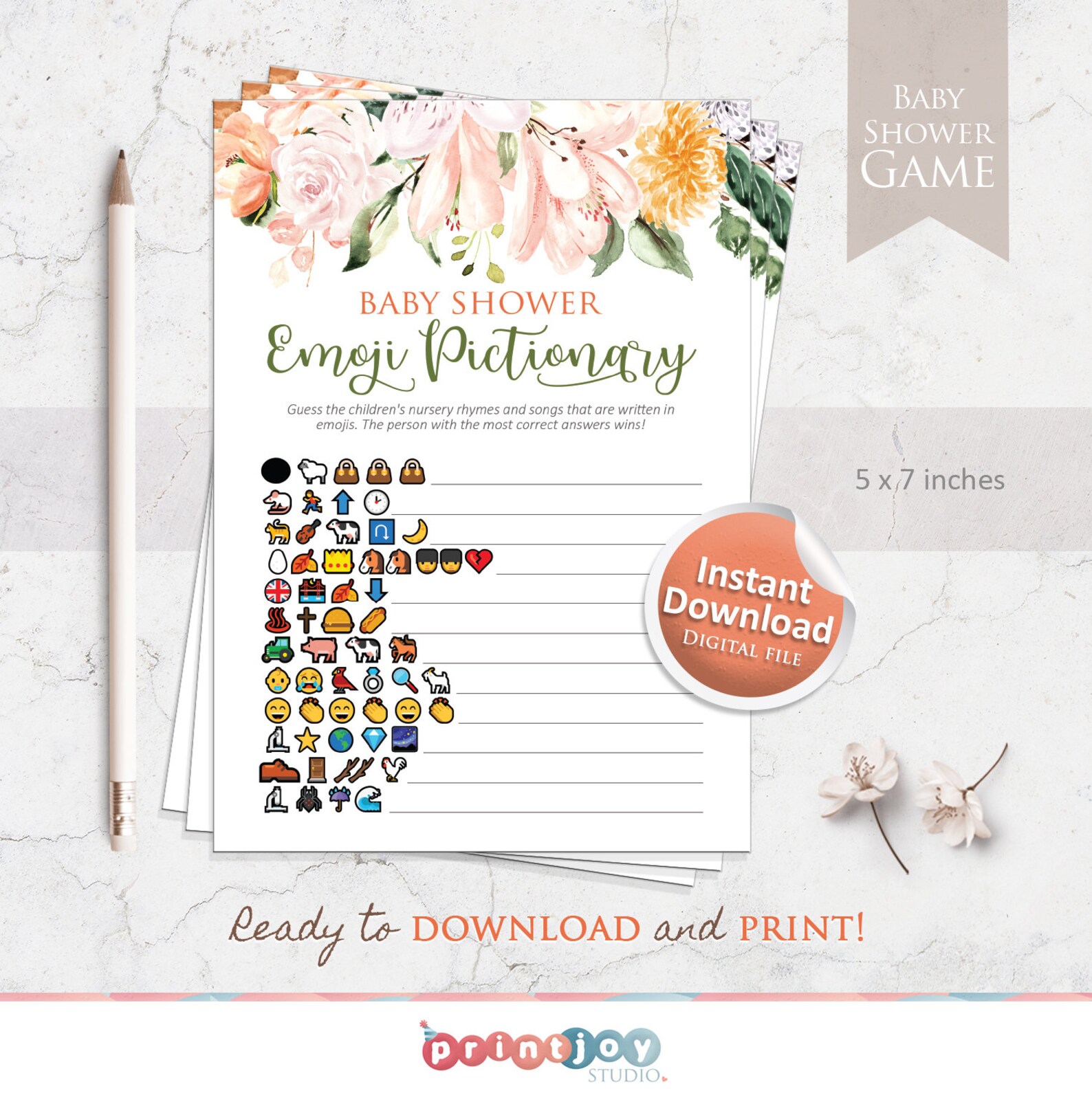 Emoji Baby Shower Games Emoji Pictionary Game Baby Shower Etsy Canada