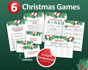 Christmas games bundle, Christmas printables, Christmas games printable, Holiday games, Christmas party ideas, Christmas in July