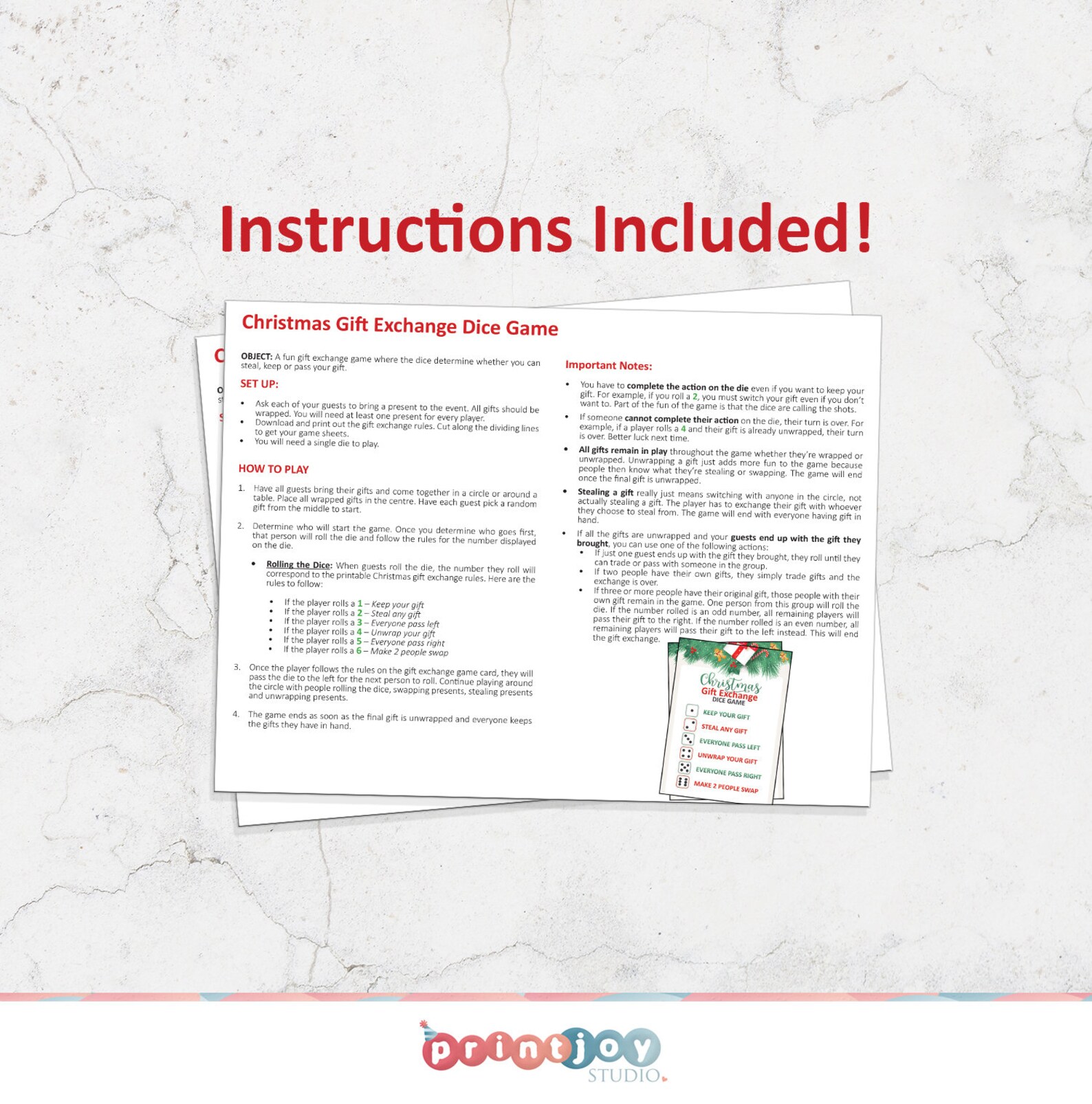 Christmas Gift Exchange Game Christmas Games Printable - Etsy