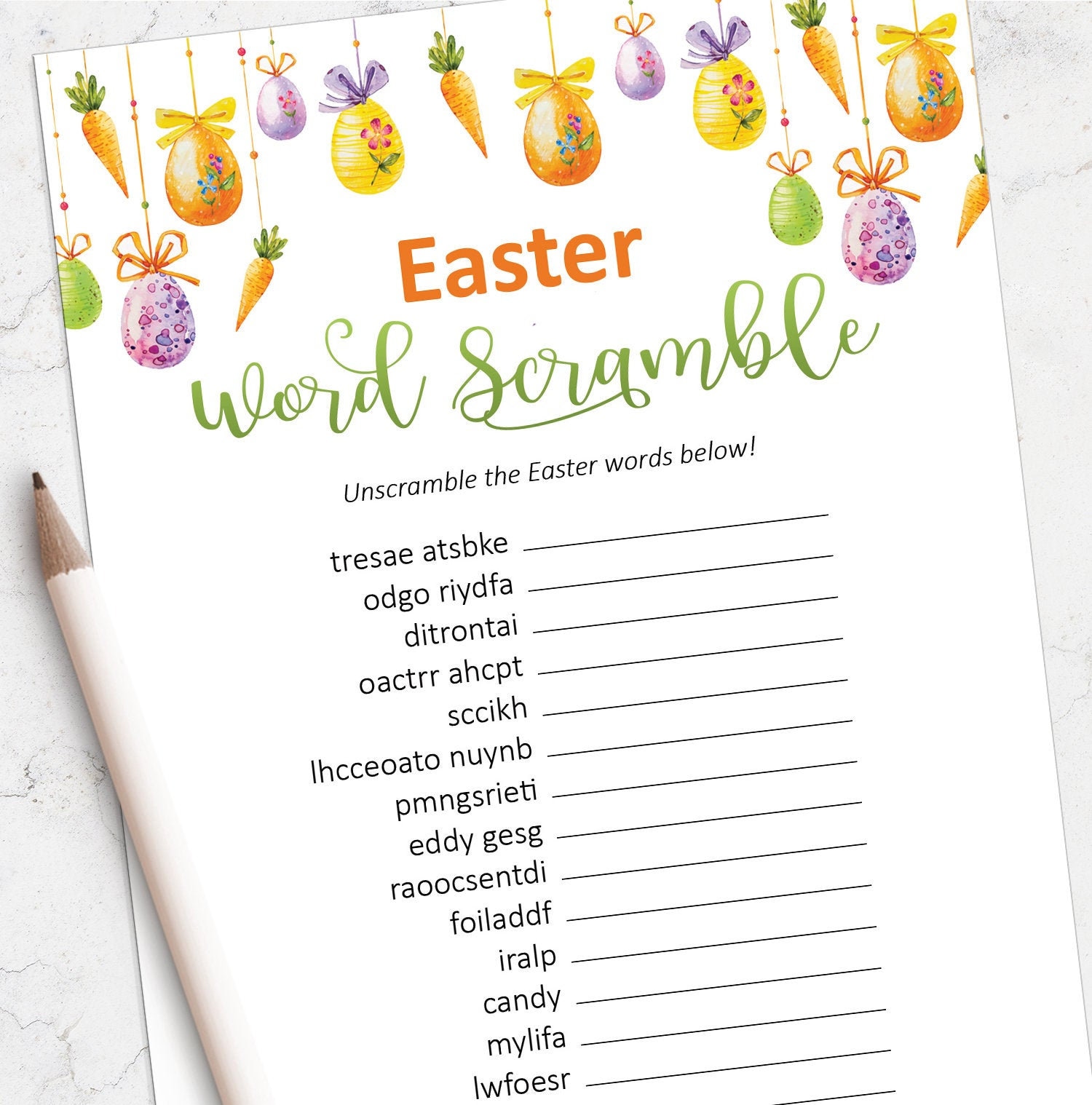 Printable Easter Game, Easter Printables, Instant Download - Etsy