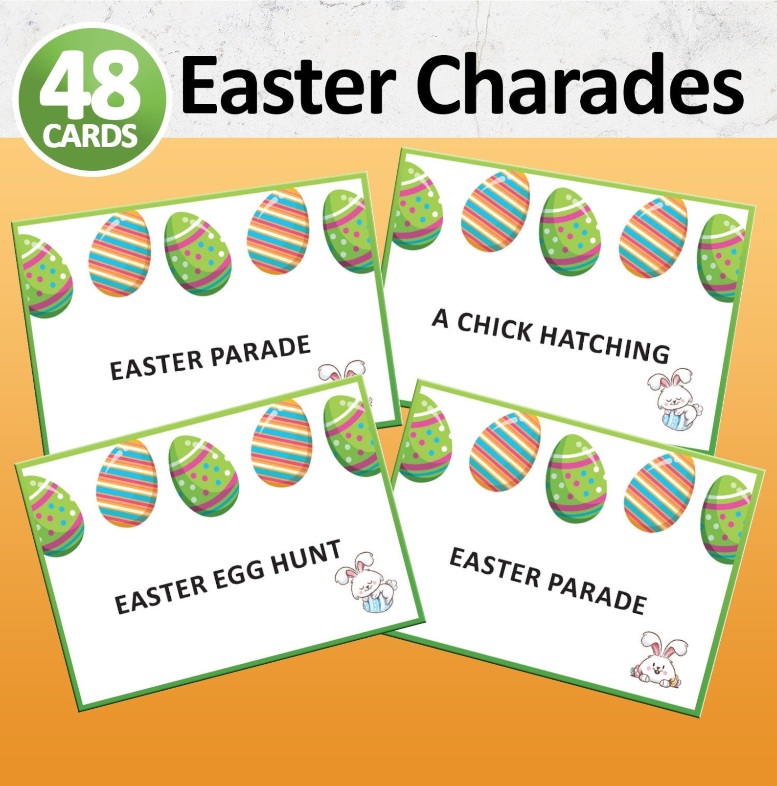 Easter Charades Game Easter Printables Easter Games Family Etsy