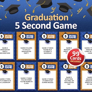 Graduation 5 second game, Graduation games, Graduation party ideas, Class of 2026, Grad party, Graduation ideas, Printable games, 2026 Grad