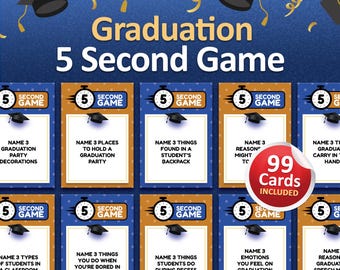 Graduation 5 second game, Graduation games, Graduation party ideas, Class of 2026, Grad party, Graduation ideas, Printable games, 2026 Grad