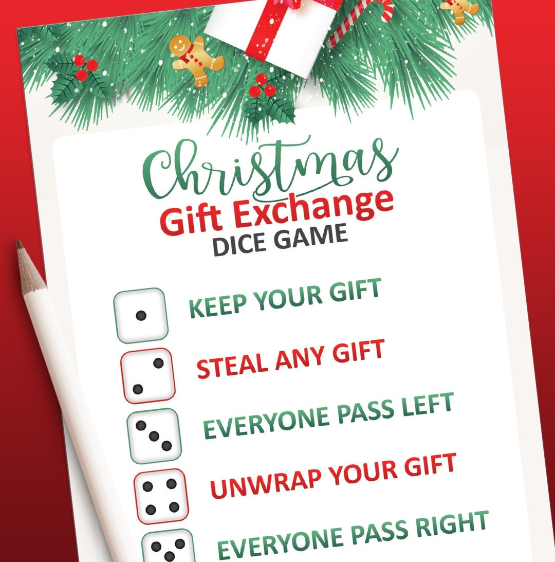 Christmas Gift Exchange Game, Christmas Games Printable, Holiday Party ...
