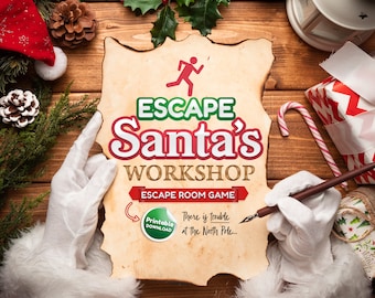 Kerst Escape Room, Escape Room Kit, Escape Room afdrukbaar, Mysteriespel, Escape Room, Escape rooms, Escape Room volwassene, Ontsnap aan de kamer, Escape room volwassene, logische puzzel