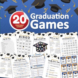 2025 Graduierung Spiele, Graduierung Bundle, Klasse von 2025, Graduierung Partyspiele, Druckbare Graduierung Ideen, 2025 graduate, Graduierung Spiele