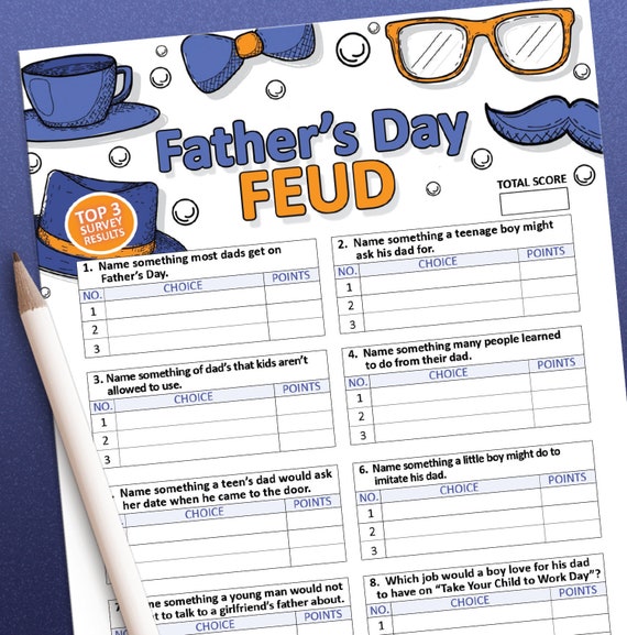 fathers day game family feud game fathers day games fathers etsy