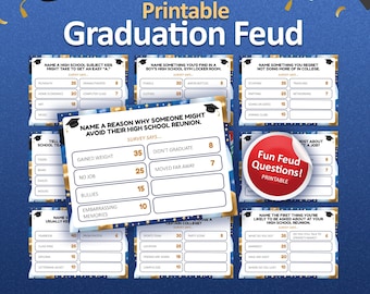 Graduation feud, 2026 Graduation party games, Graduation party template, Graduation game, Grad party gifts, 2026 graduate, 2026 grad, PDF