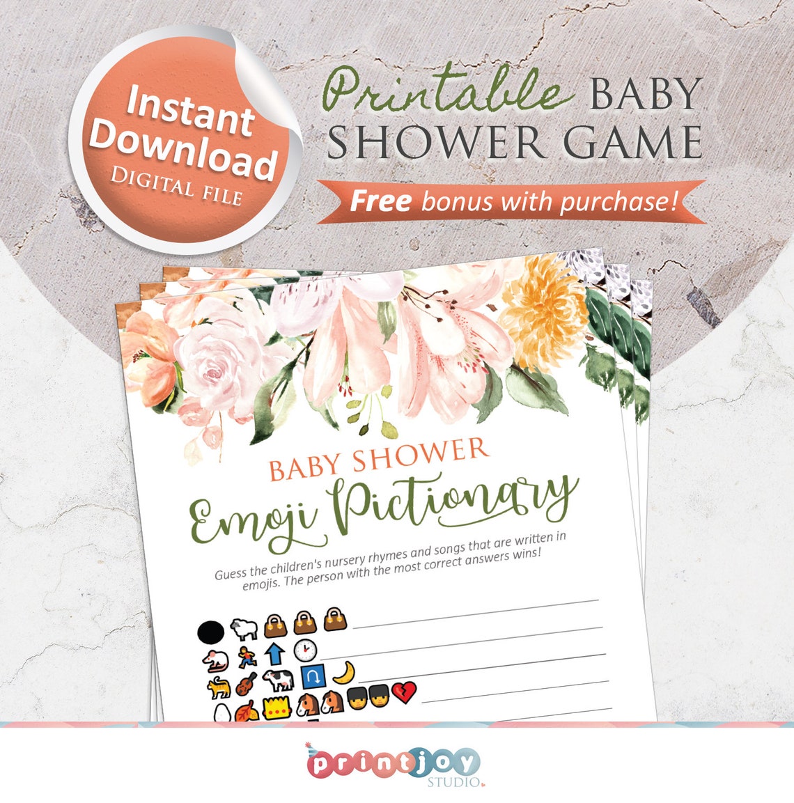 Emoji Baby Shower Games Emoji Pictionary Game Baby Shower Etsy Canada