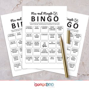 Find the Guest Bingo Template, Printable Bridal Shower Game, Bridal ...