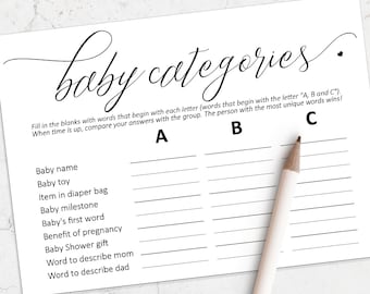 Printable Baby Shower Games, Fun baby shower games, Baby shower ideas, Gender neutral baby, Printable baby game, Baby shower activity