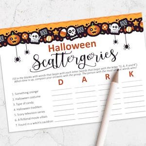 Halloween game, Printable Halloween party games, Halloween printables, Instant download