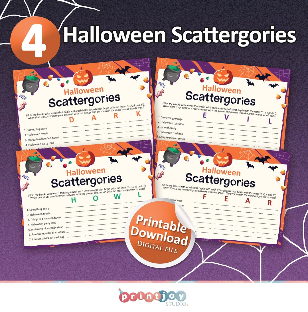 Halloween Printables, Halloween Party Games, Printable Halloween Games ...