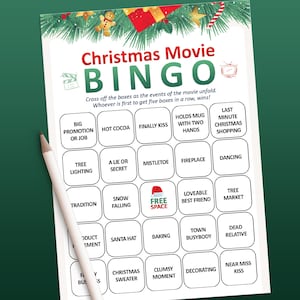 Hallmark Christmas movie Bingo, PDF Christmas bingo, Hallmark Bingo, Christmas Bingo, Printable bingo, Bingo Cards, Bingo games, Family game