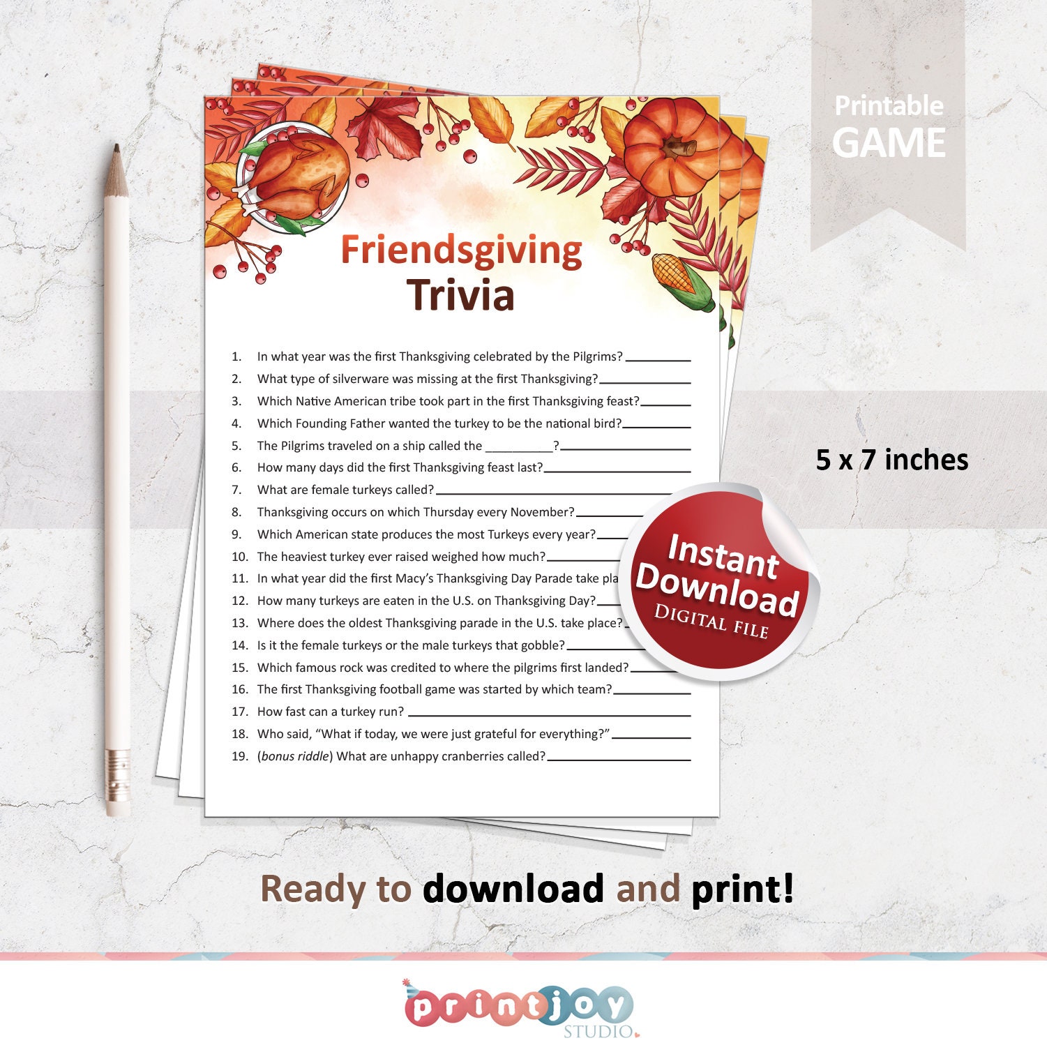 Friendsgiving Games Friendsgiving Trivia Thanksgiving Etsy UK