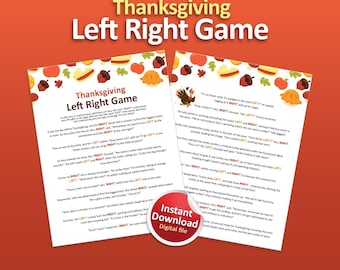 Thanksgiving-Spiele, Links-Rechts-Spiel, Geschenke weitergeben, Thanksgiving-Partyspiele, Familienspiele, Spiele für Erwachsene, Thanksgiving-Tischspiele