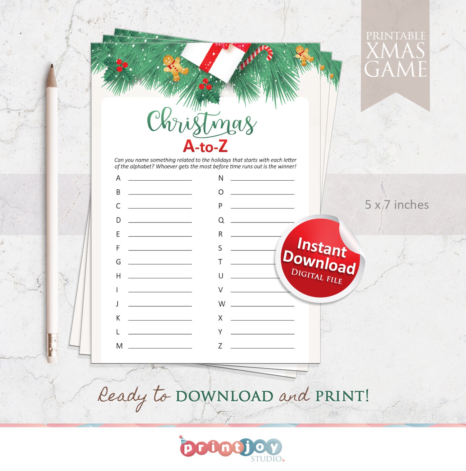 Printable Christmas Games Bundle, Christmas Party Games Package ...