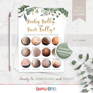 Funny Baby Shower Games, Boobs or Butts Game, Beer Belly or Baby Belly ...