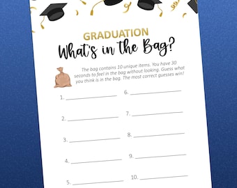 Graduation What's in the Bag Game, Graduation games, 2026 graduation party games, Grad party, Class of 2026, Graduation game, Party games