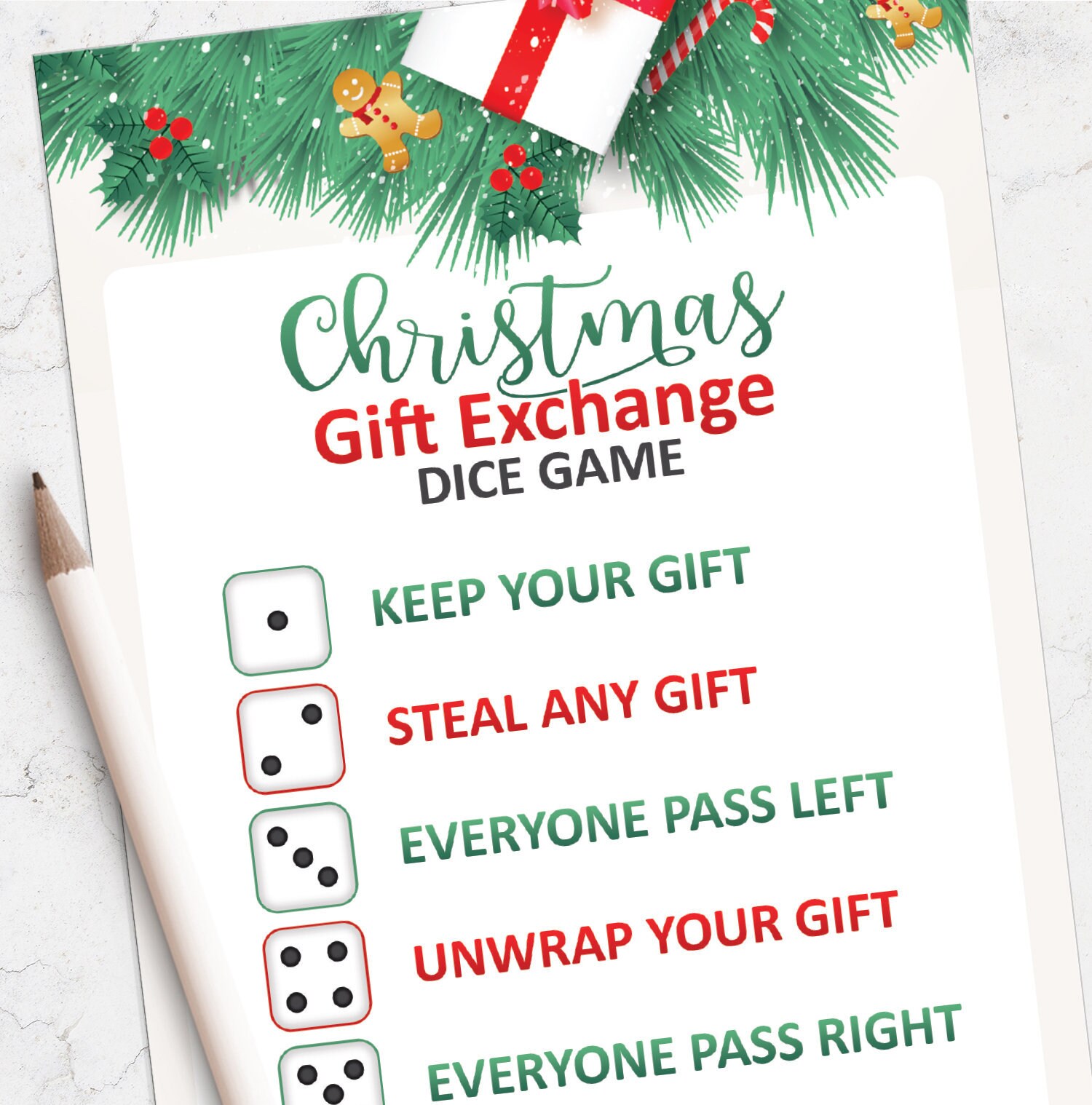 Christmas Gift Exchange Game Christmas Games Printable - Etsy