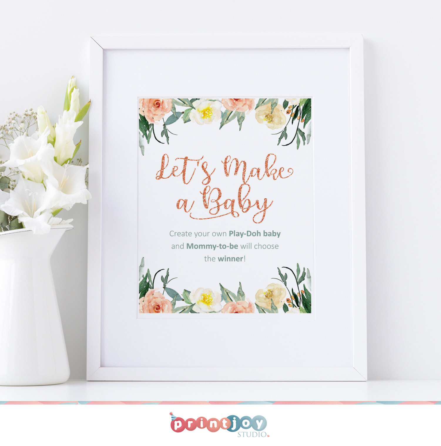 Let's Make a Baby Game Play-doh Baby Table Sign Baby - Etsy