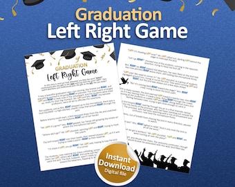 Graduation pass the gift game, Graduation games, 2026 Graduation party ideas, Left right game, Pass the prize game, Party games, Graduate