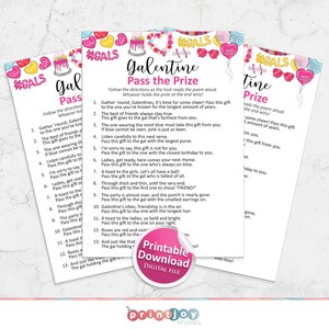 Pass the prize, Galentines games download, Pass the gift game, Galentines game, Pass the parcel, Pass the present game, Galentines Day image 9