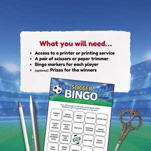 サッカービンゴカード、サッカーパーティーゲーム、印刷可能なパーティーゲーム、フットボール観戦パーティー、試合日のサッカー、サッカー誕生日、サッカー印刷物 画像 7