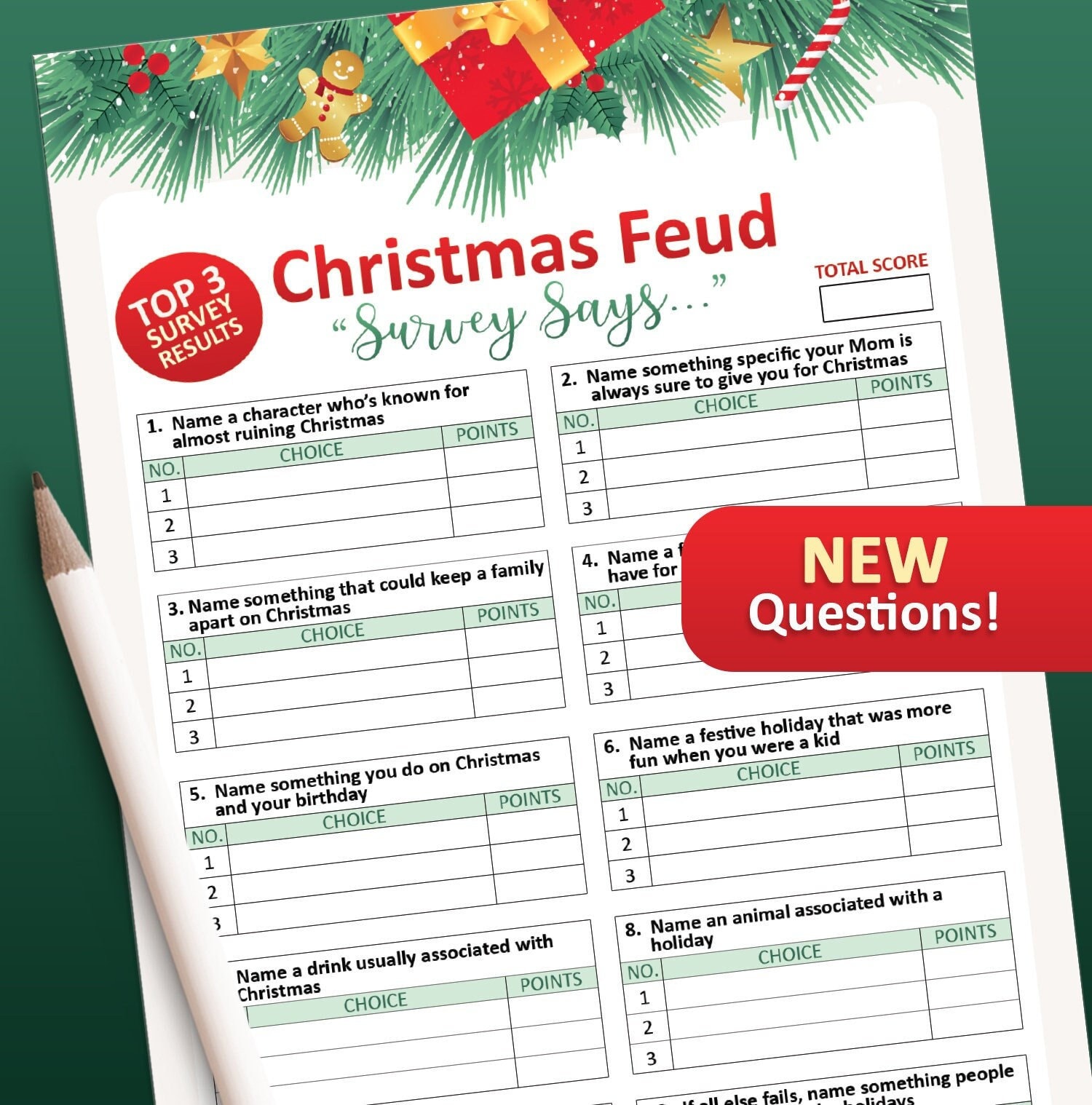 Christmas Family Feud Christmas Party Games Christmas Games - Etsy Canada
