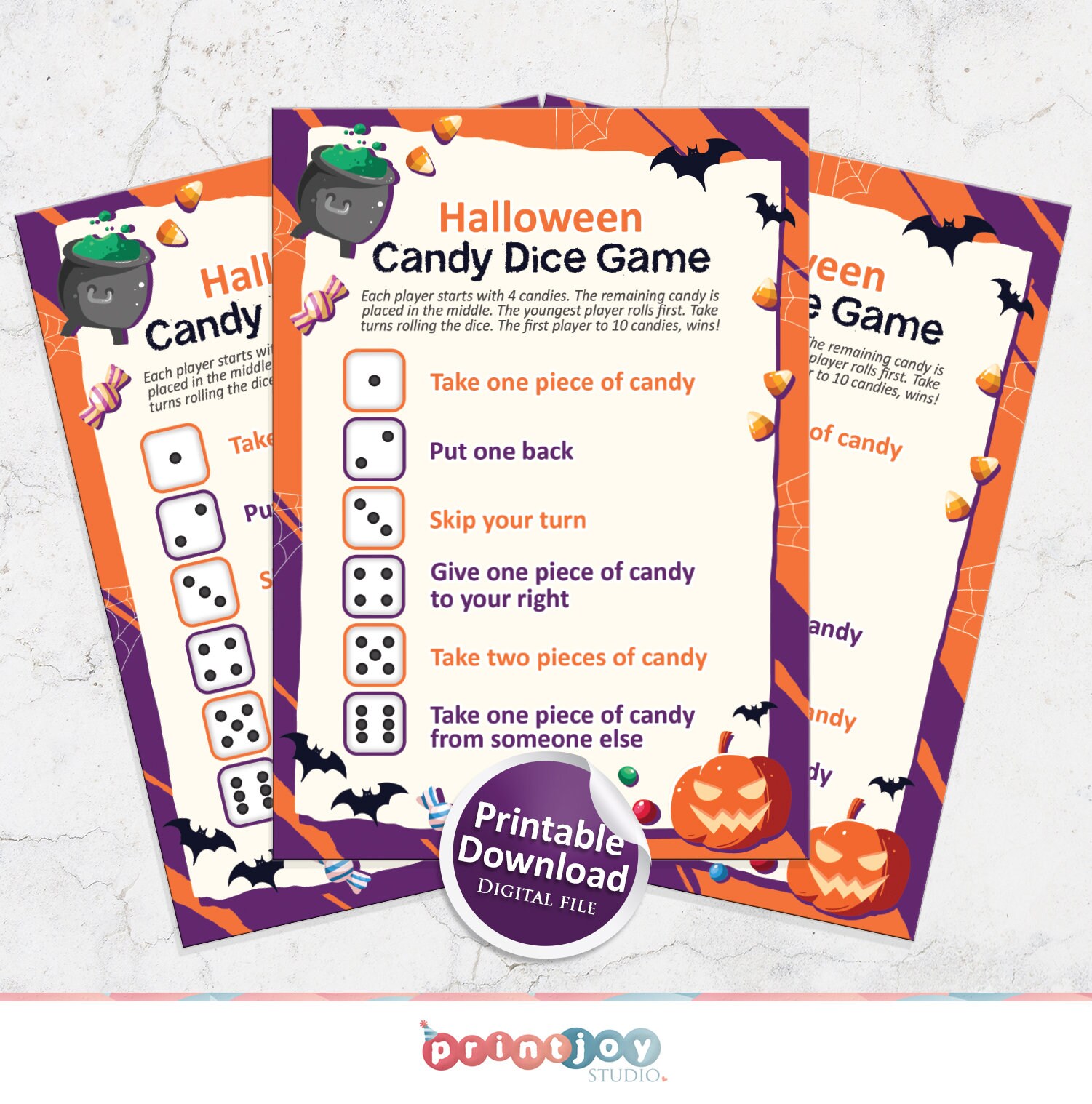 Halloween Candy Dice Game, Halloween Printables, Halloween Party Games,  Printable Halloween Games, Halloween Download, Halloween Kids -  Finland