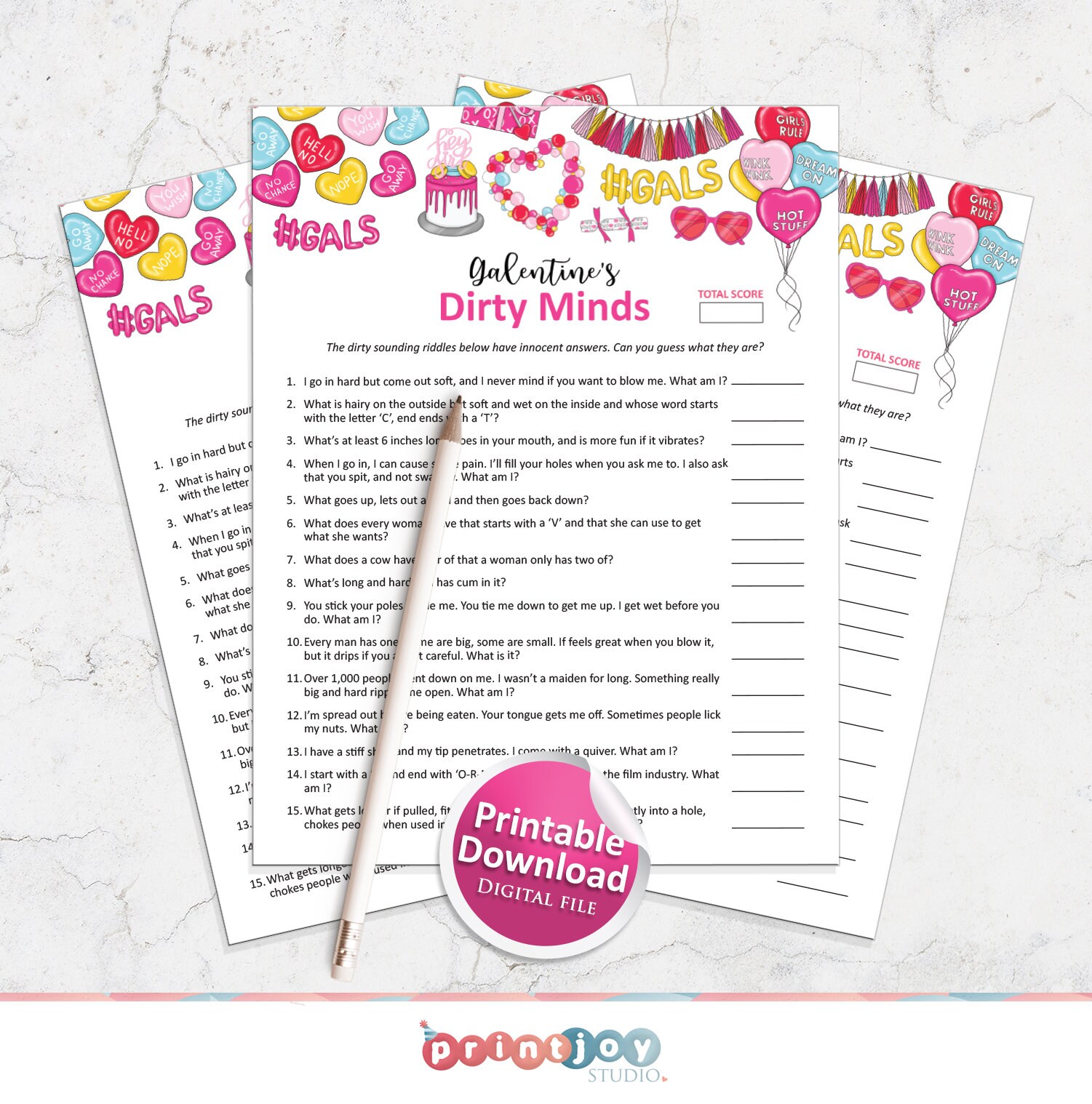 Galentines Day Dirty Minds Galentines Day Games Dirty Minds Etsy India