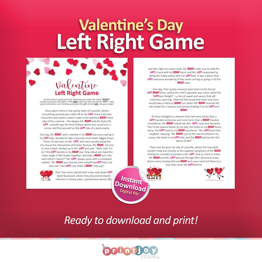 valentine-games-left-right-game-pass-the-gift-game-galentines-day-games-gift-exchange-game-adult-left-and-right-game-left-right-story-etsy for Free Printable Valentine Left Right Game Valentine Games, Left Right Game, Pass the Gift Game, Galentines Day Games, Gift Exchange Game, Adult Left and Right Game, Left Right Story - Etsy for Free Printable Valentine Left Right Game