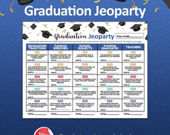 Graduation trivia, Graduation games, Graduation party games, 2026 Graduation ideas, Grad party 2026, Class of 2026, Printable games, PDF
