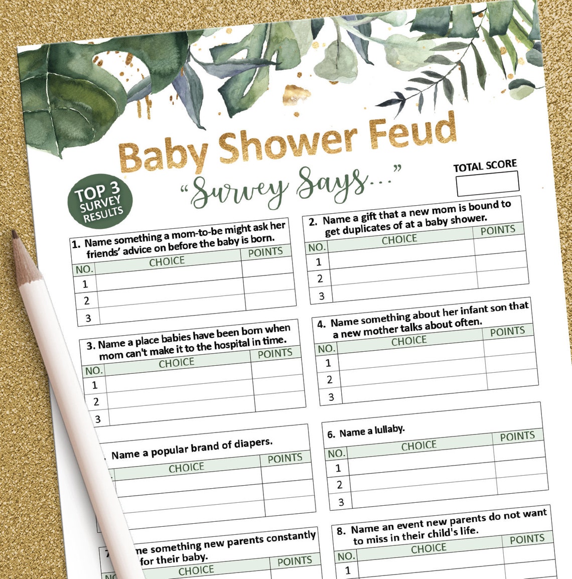 baby shower family feud printable baby shower family feud printable