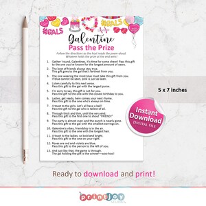 Pass the prize, Galentines games download, Pass the gift game, Galentines game, Pass the parcel, Pass the present game, Galentines Day image 4