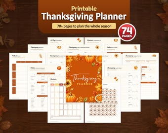 Thanksgiving Planner, Thanksgiving Meal Planner, Holiday Hosting, Thanksgiving Printables, Thanksgiving Digital Download, Printable Planner